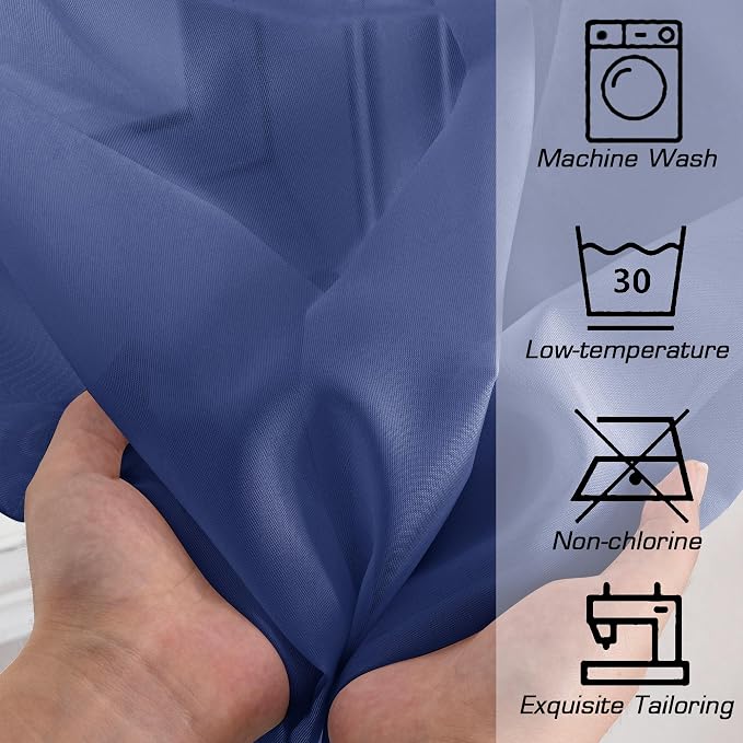 Sheer Curtains 63 Inch Length 2 Panels Set, Light Weight Soft Solid Fimly Sheer - Image 3