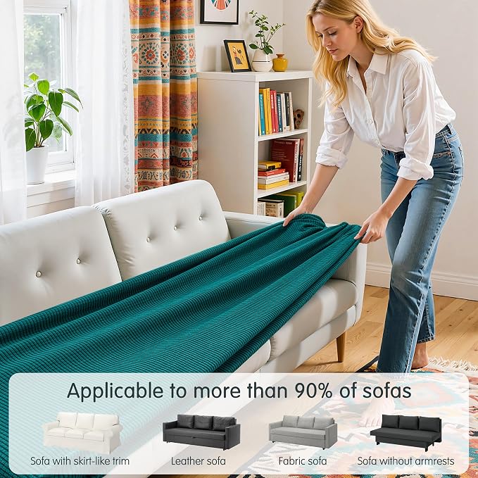 Hokway Couch Cushion Covers Stretch Cushion Covers Sofa Seat Cushion Slipcover - Image 4