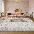 Large Light Gray & Sage 9x12 Living Room Rug by HazoHaus