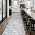 Soalmost Hallway Runner Rug 2'6" x 14' Washable Long Kitchen Rugs Grey | by Soalmost