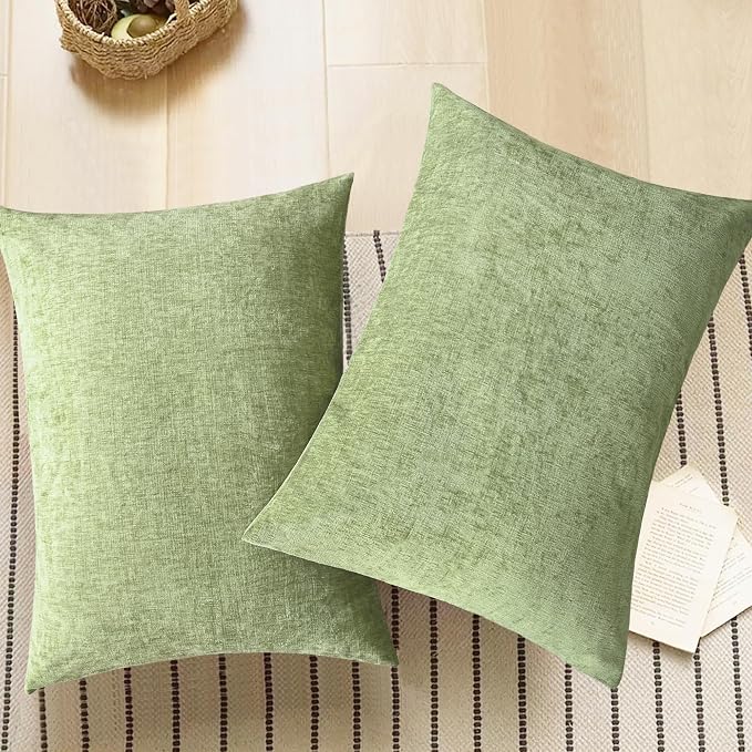 CaliTime Decorative Standard Throw Pillow Covers 26 X 20 Inches Sage Green | - Image 5
