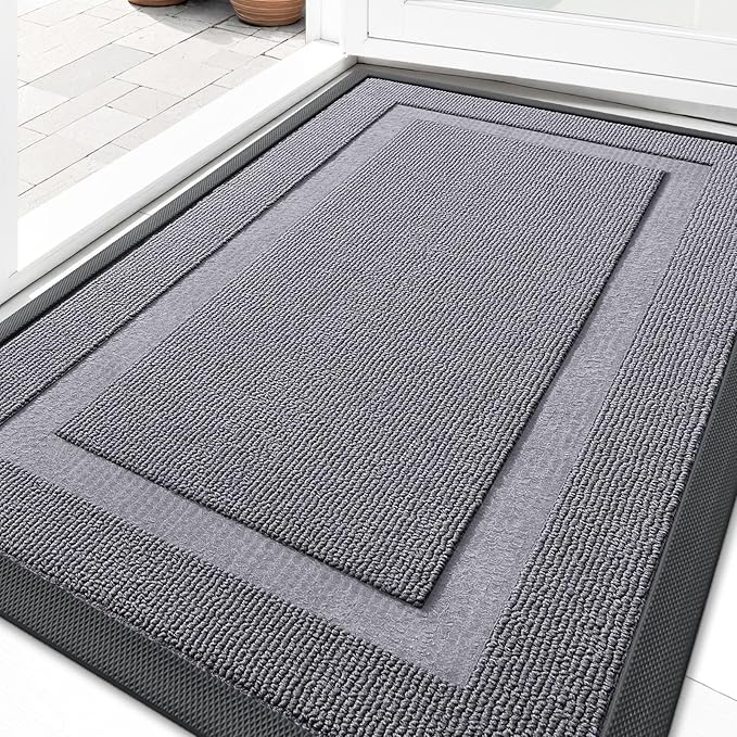 OLANLY Front Door Mat Outside 29.5x17, All-Season Heavy-Duty Rubber Doormat | by OLANLY