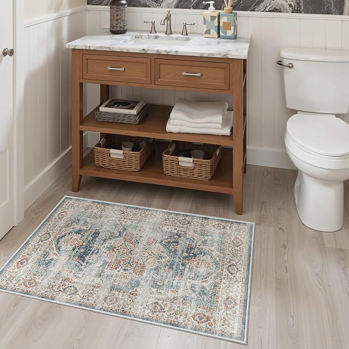 Madane Washable Area Rug 2x3 Small Entryway Rugs Non-Slip, Low Pile Floor Carpet - Image 3