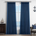 Navy Extra Long Light Filtering Sheer Curtains 108 Inches Long by PleatedDrapes