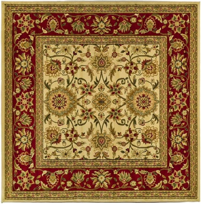 SAFAVIEH Lyndhurst Collection 8' Round Ivory/Red LNH212K Traditional Oriental - Image 4
