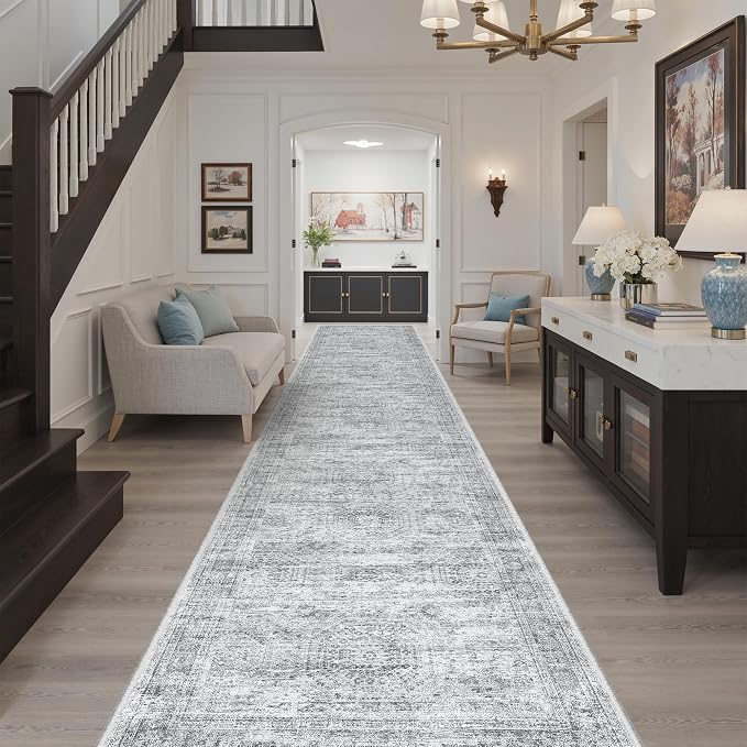 Soalmost Washable Hallway Runner Rug 3x14 Kitchen Entry Rugs Non-Slip, Foldable - Image 3