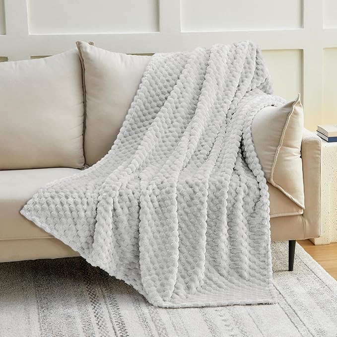 EXQ Home Gentle Soft Fleece Throw Blanket – Cozy Lightweight 3D Imitation - Image 3