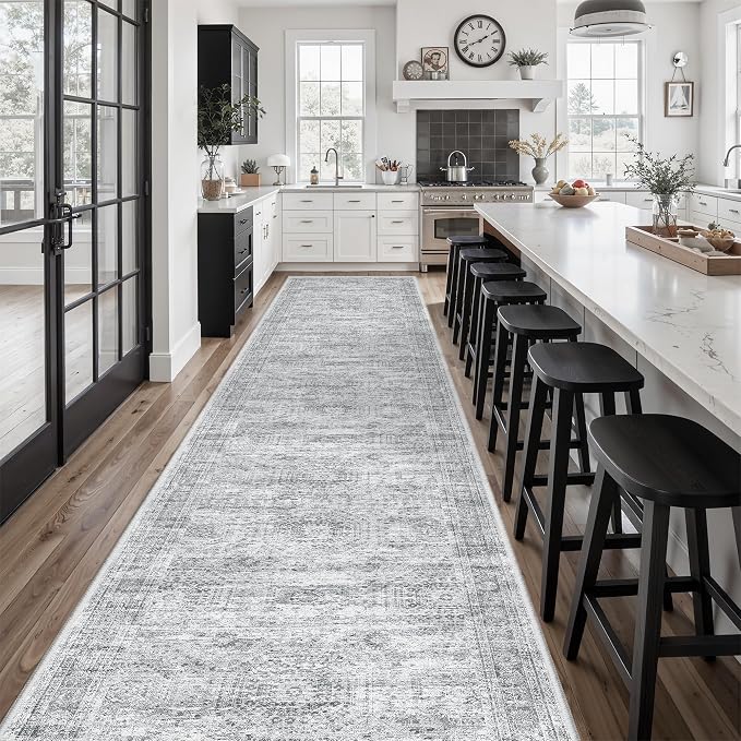 Soalmost Washable Hallway Runner Rug 3x14 Kitchen Entry Rugs Non-Slip, Foldable by Soalmost