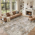 DMOYEST Area Rug Living Room Rugs 8x10 Washable Abstract Carpet | Neutral by DMOYEST