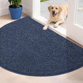 BEQHAUSE Dirt Trapper Door Mat 32" x 48" Half Circle Non Slip Rugs, Absorbent by BEQHAUSE