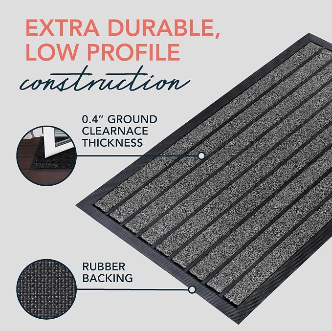 ubdyo Extra Durable Door Mat Outside Entrance | Dirt Trapping, Non-Slip Backing - Image 4