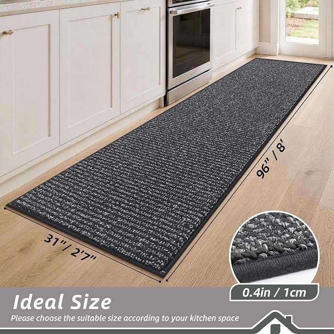 BEQHAUSE Kitchen Runner Rugs 31"x96", Kitchen Mats - Image 2