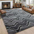 4x6 Grey Fluffy Soft Area Rug Non-Slip by ModernHomeDecor