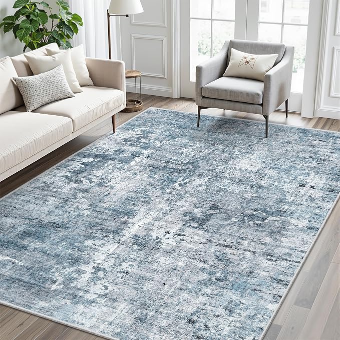 Soalmost Abstract Rug 5x7 Washable Area Rugs - Image 2