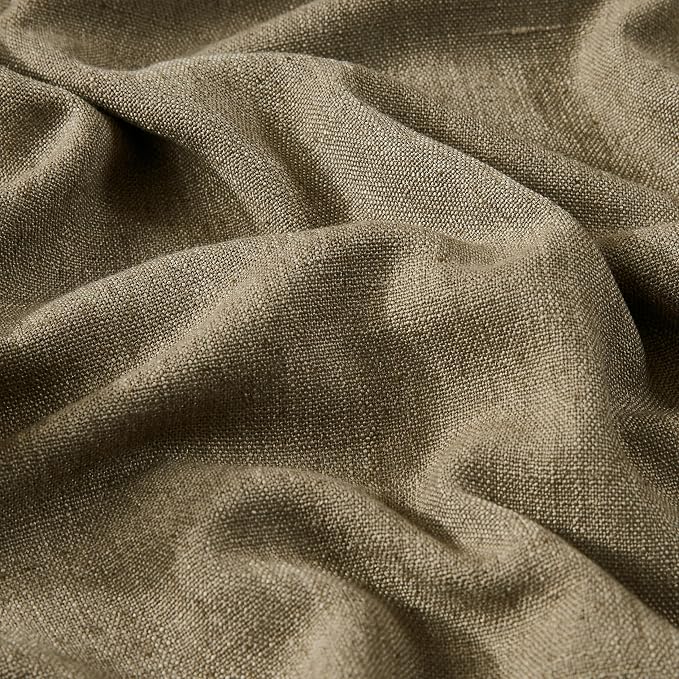 Vision Home Brown Pinch Pleated Full Blackout Curtains Linen Blended 60" Wide - Image 8
