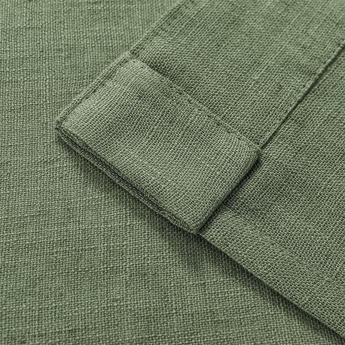 Joydeco Linen Curtains 72 Inch Length 2 Panel Sets, Light Filtering Curtains - Image 8