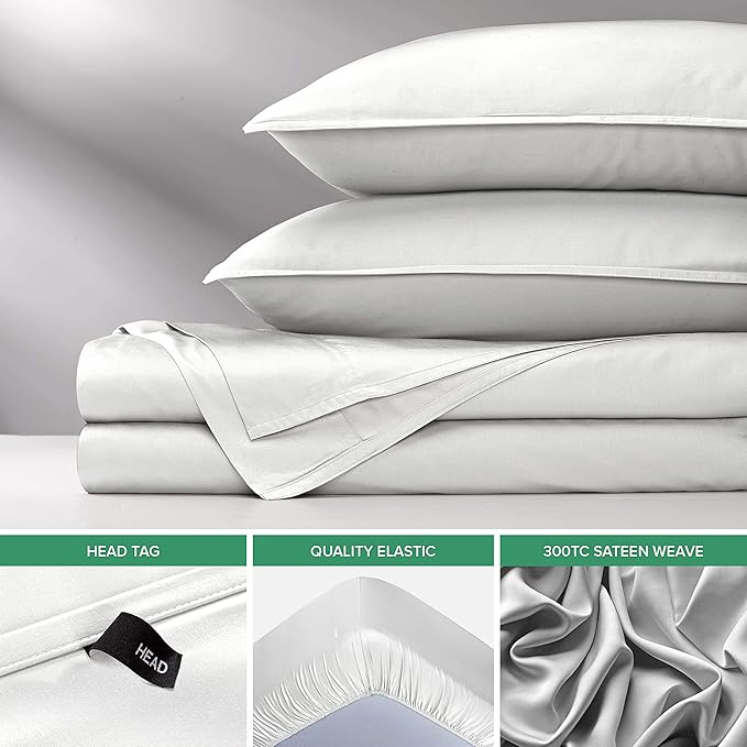 Short Queen Sheets by Pure Bamboo for RV Camper (60"x75") - Genuine 100% Organic Viscose Derived from Bamboo Bed Sheet Set, Soft & Cooling, Lifetime Quality Promise (Short Queen, White)