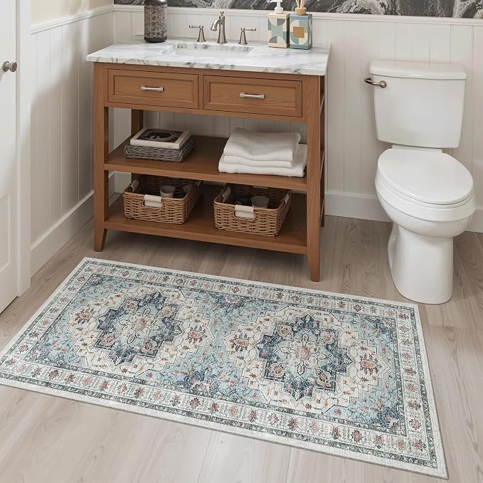 Madane Washable Area Rug 2x4, Small Entryway Rugs Non-Slip, Low-Pile Floor - Image 4