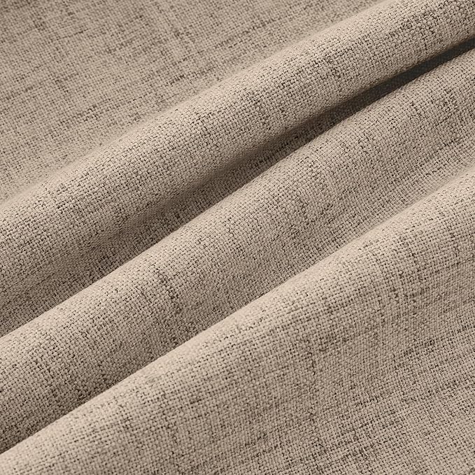 MIULEE 100% Blackout Linen Curtains 42 x 72 Inch Copper Brown 2 Panels | - Image 9