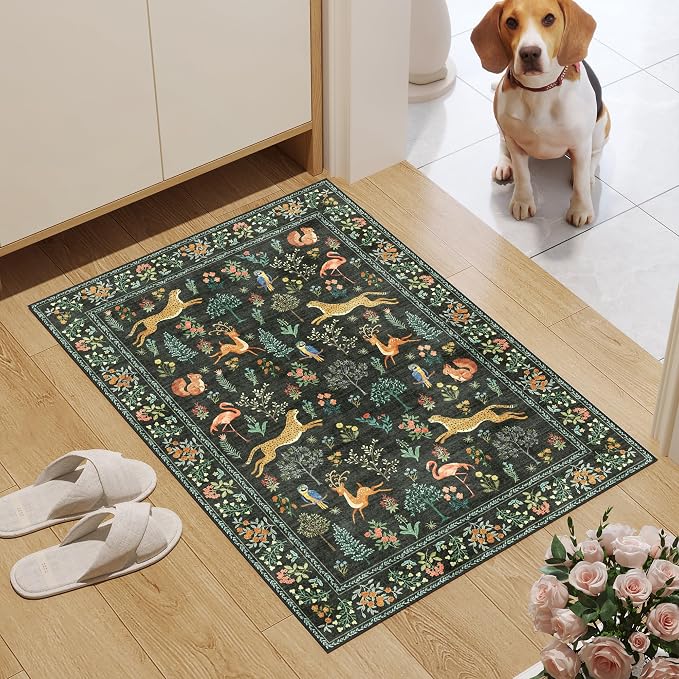 DUKINO 2x3 Rug, Animal Door Mat Washable Rug - Image 3