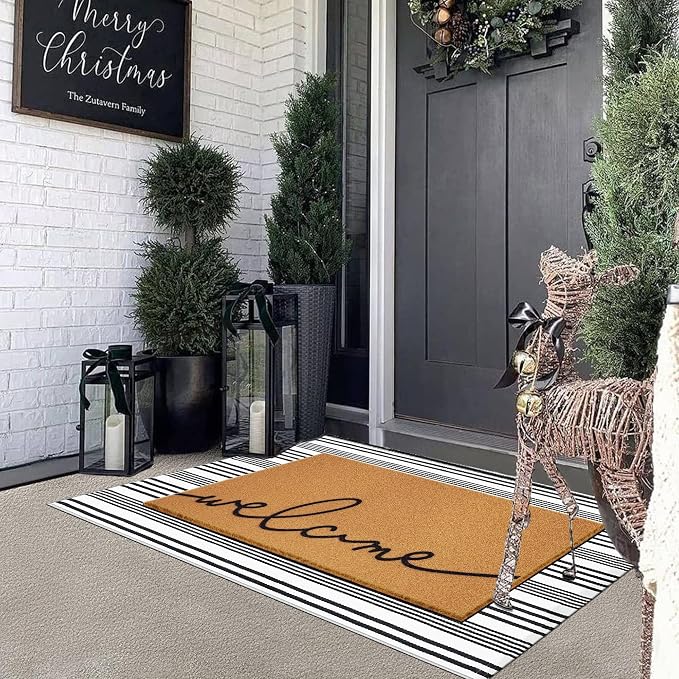2 Pcs Summer Door Mat, Coco Coir Welcome Doormat - Image 6