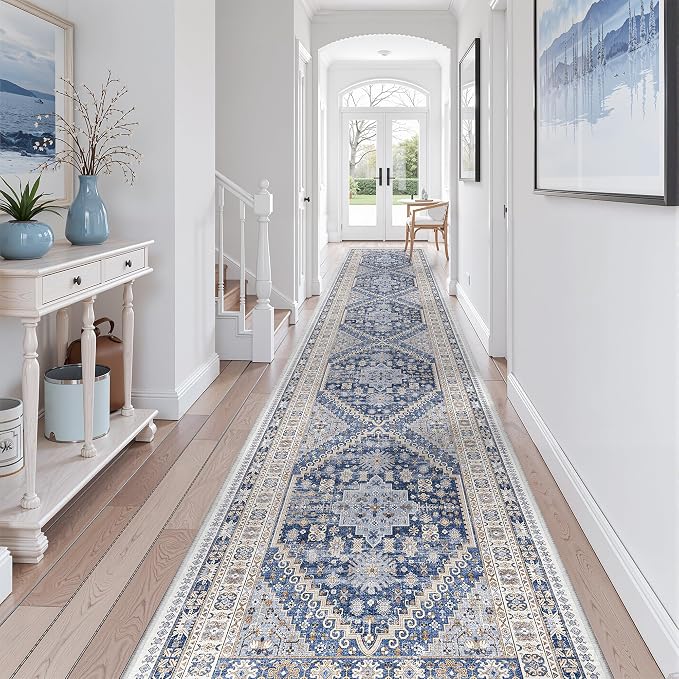 3x18 Runner Rug Non Slip, Washable Hallway Runner Rug, Living Room, Dining Room - Image 3