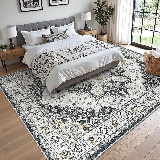 8x10 Area Rugs for Living Room, Large Washable Rug, Dining Room, Low Pile - Image 9