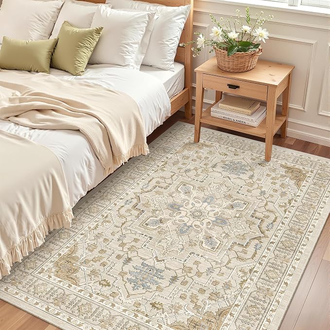 Madane Area Rug 4x6 Washable Rugs Vintage - Image 4