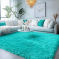 Fluffy Shag Teal Area Rugs for Bedroom 5x7 Fuzzy Shaggy Rug for Living Room | by PAGISOFE