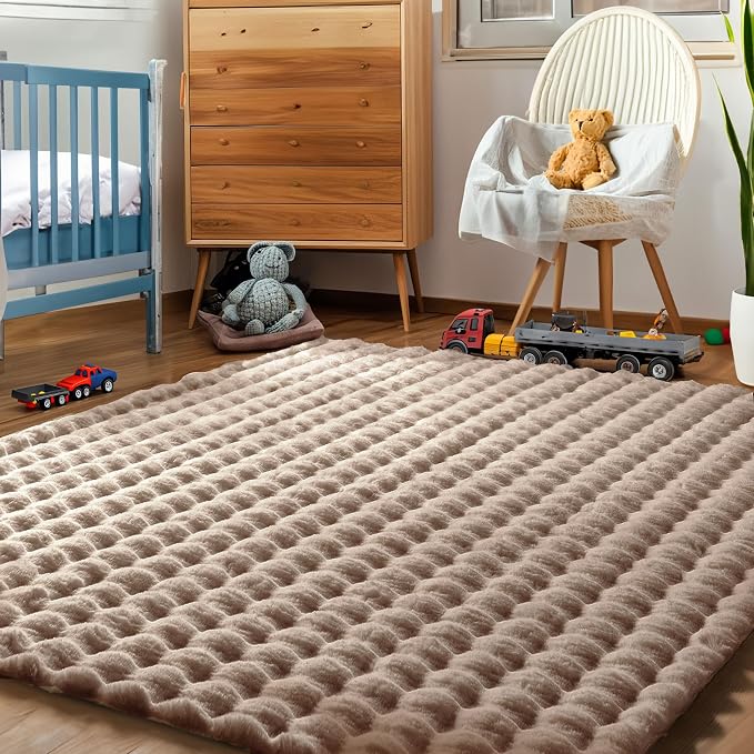 nuLOOM Jeni Taupe Checkered Washable Runner Rug - Image 8