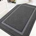 OLANLY Front Door Mat Outside 59x34, All-Season Heavy-Duty Rubber Doormat | Grey by OLANLY