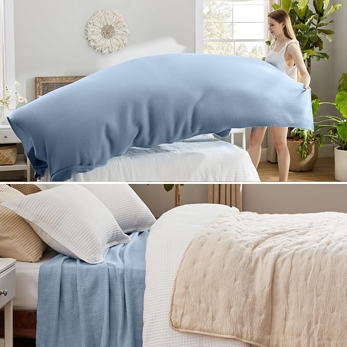Bedsure GentleSoft 100% Cotton Blanket Queen Size - Image 4