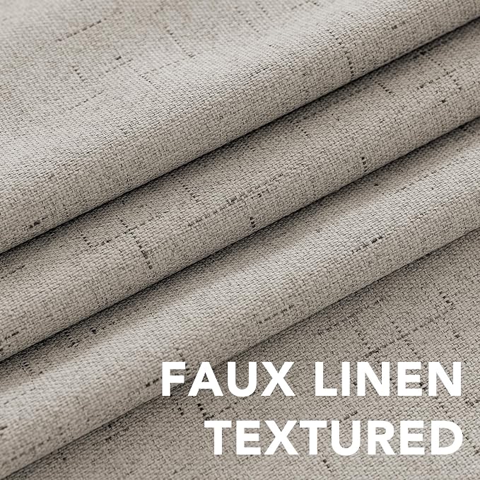 H.VERSAILTEX Blackout Curtains Linen Curtains 120 inches Long 100% Black Out - Image 4