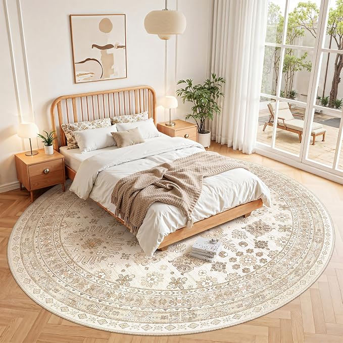 Round Rug 8ft, Circle Rug for Dining Room Table, Dining Room, Nursery Room - Image 8