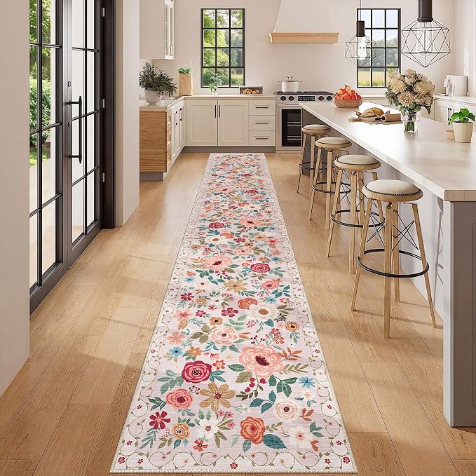 DUKINO 2x12 Washable Runner Rug, Non Slip Long Kitchen Runner Rug, Low Pile - Image 3