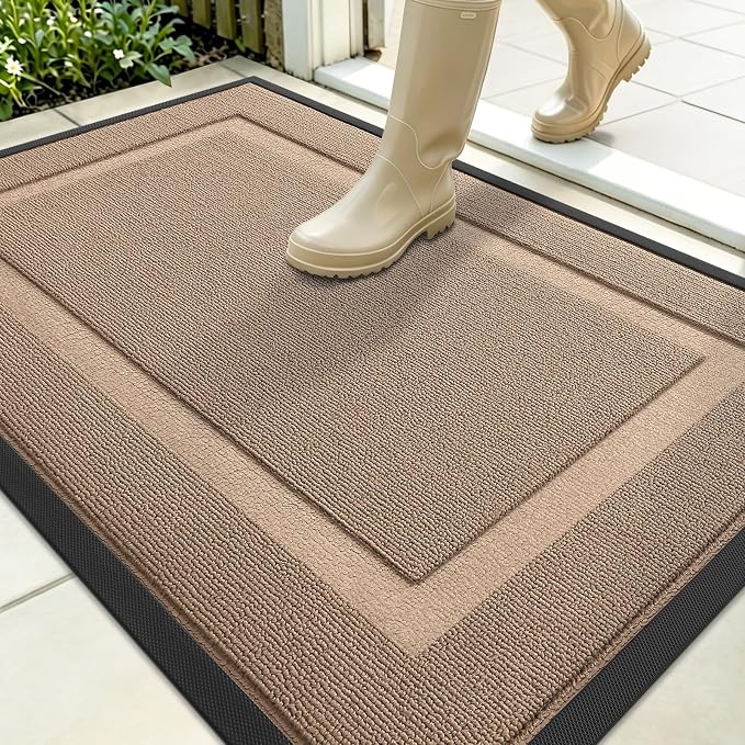 OLANLY Front Door Mat Outside 35x23, All-Season Heavy-Duty Rubber Doormat | by OLANLY