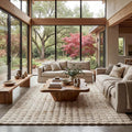 nuLOOM Jeni Beige Checkered Washable Area Rug by nuLOOM