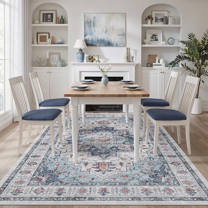 6x9 Area Rugs for Living Room, Large Washable Rug, Dining Room, Low Pile - Image 8