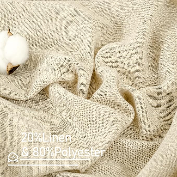 102 inches Long Sheer Linen Curtains - Image 2