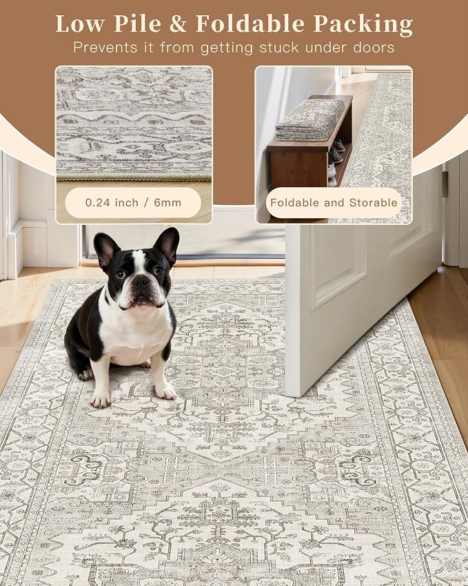 Madane Hallway Runner Rug 3x16 Washable Kitchen Runners Long, Soft Thin - Image 6