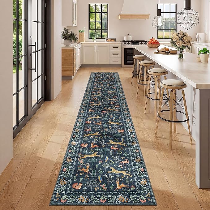 DUKINO 2x12 Washable Runner Rug, Non Slip Animal Rug - Image 3