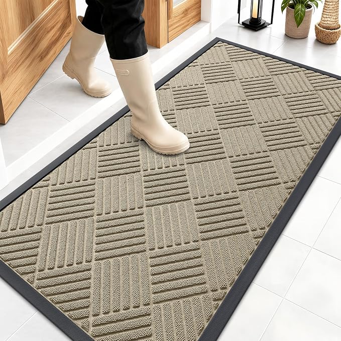 OLANLY Front Door Mat Outside Entrance 47x23, Waterproof Heavy-Duty Doormat | by OLANLY