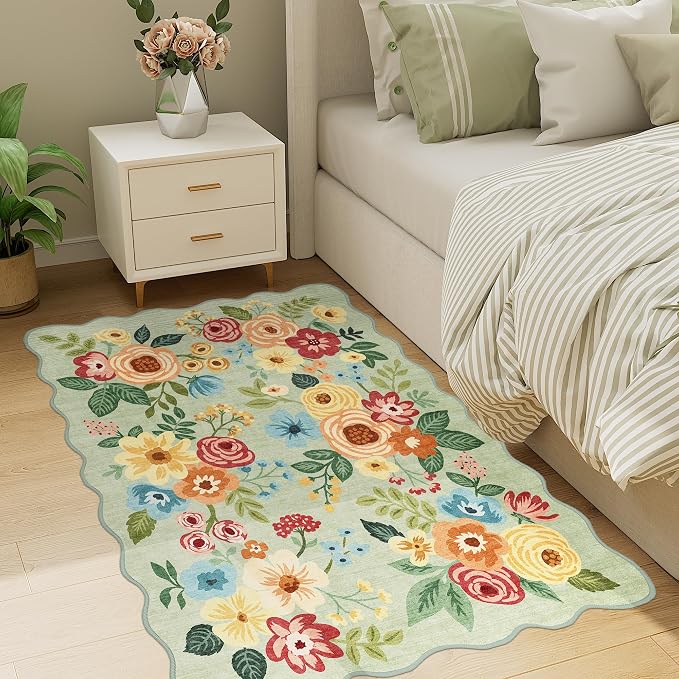 DUKINO 3x4 Rug, Non Slip Floral Washable Area Rug - Image 6