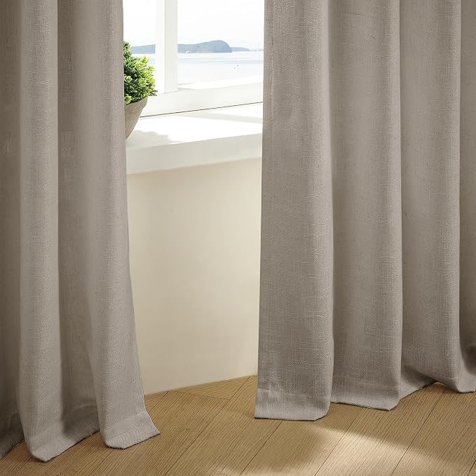 Pinch Pleated Linen 100 Inch Curtains - Image 7