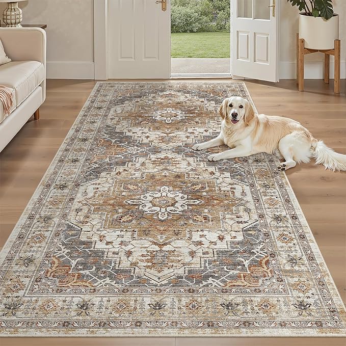 Madane 4x8 Wide Hallway Runner Rug Washable by Madane