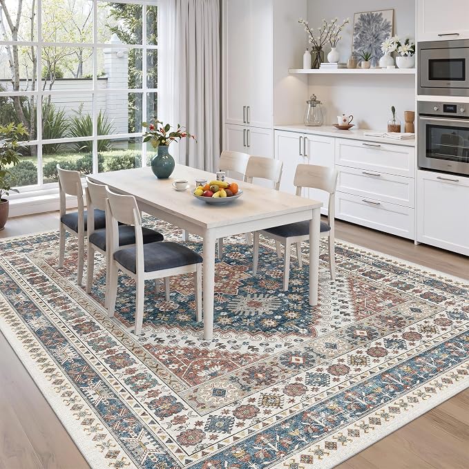 9x12 Area Rugs for Living Room, Large Washable Rug, Dining Room, Low Pile - Image 8