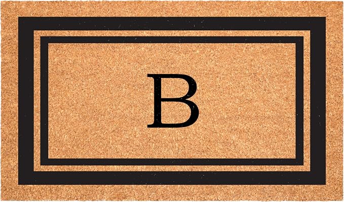 Calloway Mills 152962436B Black Border 24" x 36" Monogram Doormat by Callowaymills