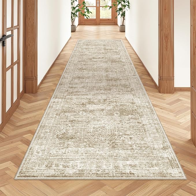 2'6 x 8' Runner Rug Non Slip, Washable Kitchen Rugs, Nursery Room, Soft Runner - Image 3