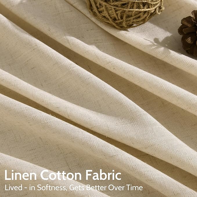 Tan Semi Sheer Curtains 72 Inches Long - Image 4