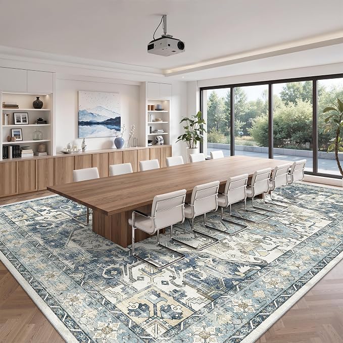 10x14 Area Rugs for Living Room, Large Washable Rug, Dining Room, Low Pile - Image 8